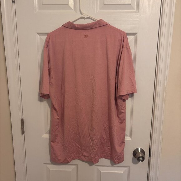 Peter Millar Crown Crafted Polo Shirt Peach Coral Short Sleeve Mens XL Golf Hike - Picture 4 of 6